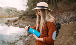 SDS Lake Blue Water Filter Bottle Travel Accessory for Safe Drinking Water